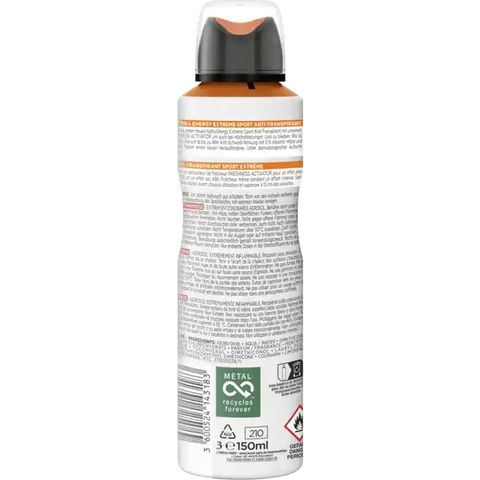 Xịt khử mùi nam L'Oréal Men Expert Extreme Sport 150ml - Kiểm soát mồ hôi, hương thơm mạnh mẽ, nhanh khô cho nam giới năng động