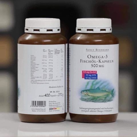 Viên nang dầu cá Omega 3 500mg, hàng Đức.