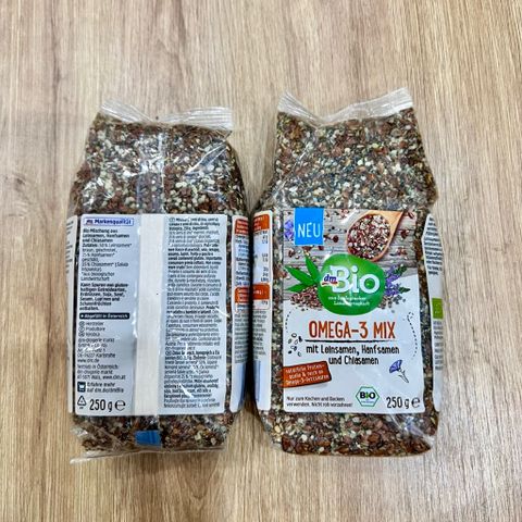 Hạt hỗn hợp dmBio Omega-3 Mix 200g – Ngũ cốc hữu cơ giàu dinh dưỡng, hạt lanh, hạt chia, hạt óc chó từ Đức, hỗ trợ sức khỏe
