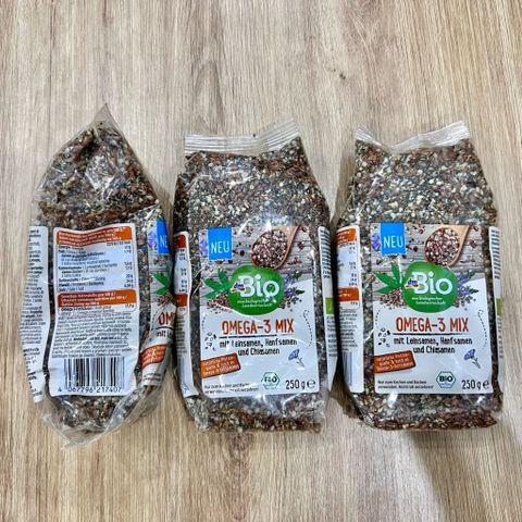 Hạt hỗn hợp dmBio Omega-3 Mix 200g – Ngũ cốc hữu cơ giàu dinh dưỡng, hạt lanh, hạt chia, hạt óc chó từ Đức, hỗ trợ sức khỏe