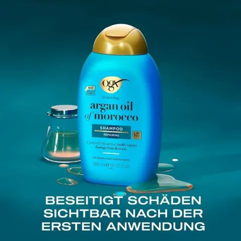 Dầu Gội OGX Argan Oil of Morocco 385ml - Phục Hồi Tóc Hư Tổn, Bóng Mượt, Không Sulfate, Dưỡng Ẩm Tự Nhiên