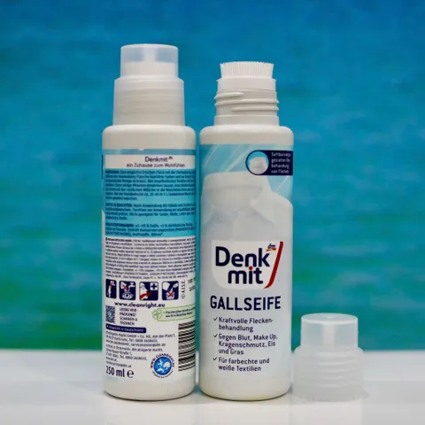 Xà Phòng Tẩy Vết Bẩn Denkmit Gallseife 250ml - Sạch Cổ Áo, Tay Áo, Dễ Dàng Loại Bỏ Vết Bẩn Khó Nhằn Với Đầu Chải Tích Hợp