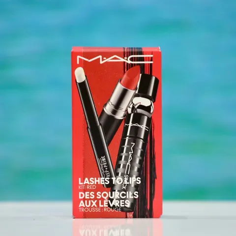 Bộ Trang Điểm MAC 3 Sản Phẩm: Son Thỏi Matte Đỏ Tươi, Mascara Đen Dày, Son Dưỡng Cute - Quà Tặng Làm Đẹp Thời Thượng