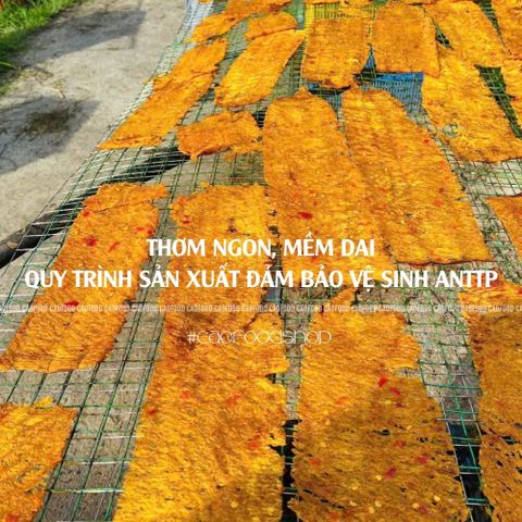 Mực Cán Tẩm Vị CAOFOOD - Đặc Sản Hải Sản Vặt An Toàn, Nguyên Liệu Tự Nhiên, Hương Vị Đậm Đà, Hũ 200gr
