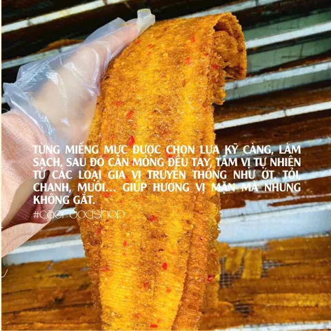 Mực Cán Tẩm Vị CAOFOOD - Đặc Sản Hải Sản Vặt An Toàn, Nguyên Liệu Tự Nhiên, Hương Vị Đậm Đà, Hũ 200gr