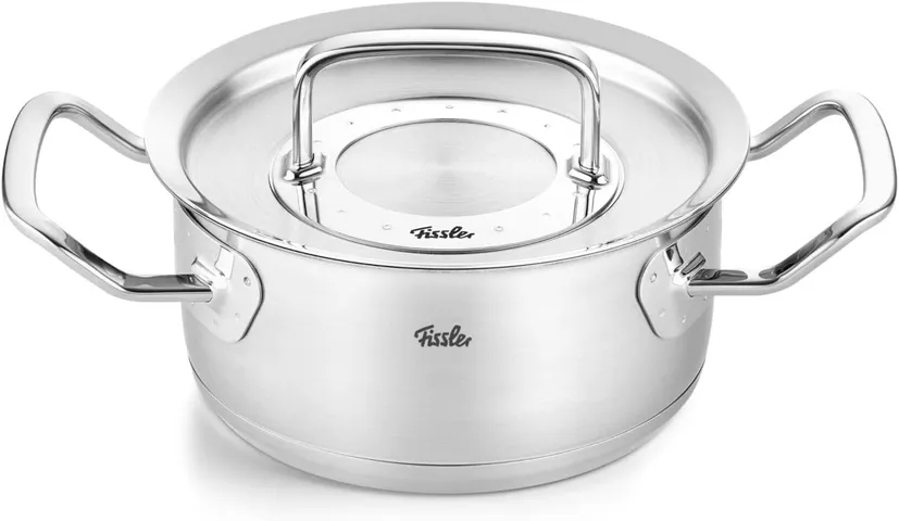 Bộ Nồi Fissler Profi 5 Món - Chảo Chống Dính Ceratal và Nồi Inox Cao Cấp Sản Xuất Tại Đức, Đầy Đủ Phụ Kiện Nấu Nướng