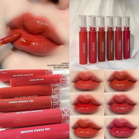 Son Tint Nước Siêu Lì Romand Glasting Water Tint 4g - Chất Son Bóng Tự Nhiên, Độ Dưỡng Ẩm Cao, Màu Mềm Mại, Đẹp Quyến Rũ