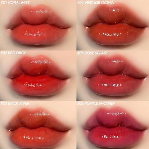 Son Tint Nước Siêu Lì Romand Glasting Water Tint 4g - Chất Son Bóng Tự Nhiên, Độ Dưỡng Ẩm Cao, Màu Mềm Mại, Đẹp Quyến Rũ