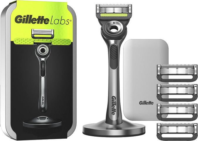 Dao Cạo Ướt Gillette Labs - Công Nghệ Làm Sạch Tích Hợp, 5 Lưỡi, Thiết Kế Linh Hoạt Dành Cho Nam Giới