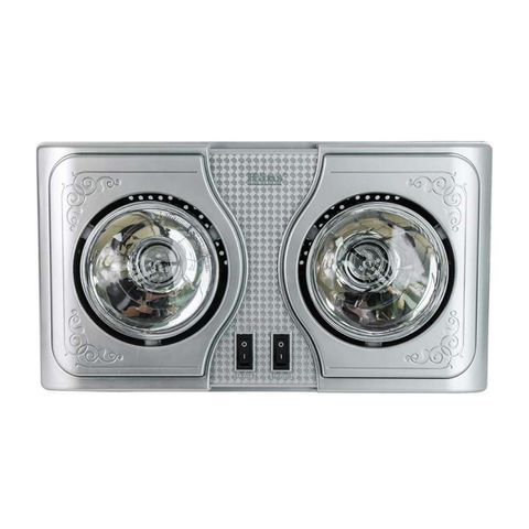 Đèn Sưởi Nhà Tắm Treo Tường Hans H2B 2 Bóng Hồng Ngoại - Công Suất 550W, Bảng Điều Khiển Tiện Lợi, Phù Hợp 2-4m2