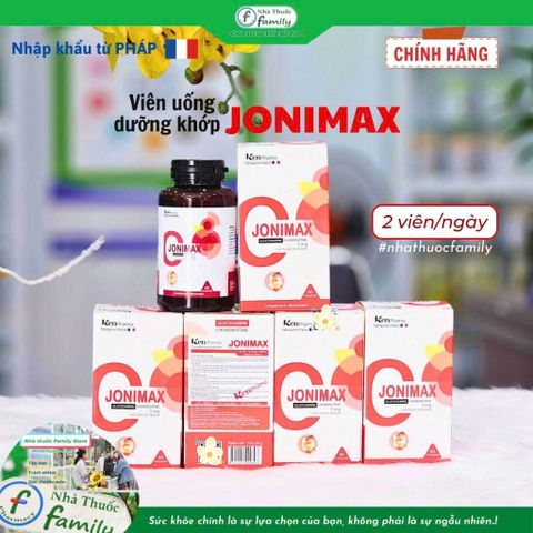 Viên Uống Dưỡng Khớp JONIMAX - Hỗ Trợ Giảm Đau & Thoái Hóa Khớp, Glucosamine, Collagen, Hỗ Trợ Khớp Vận Động Linh Hoạt, Nhập Khẩu Pháp