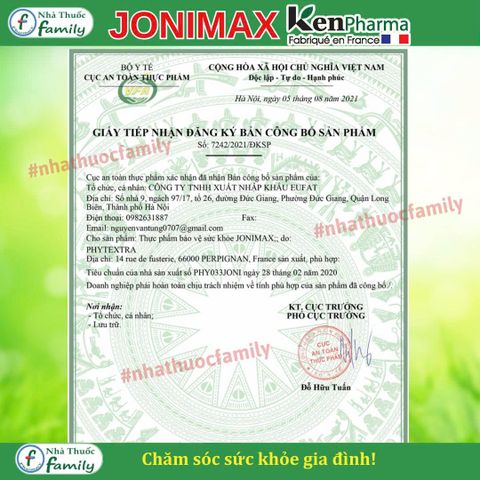 Viên Uống Dưỡng Khớp JONIMAX - Hỗ Trợ Giảm Đau & Thoái Hóa Khớp, Glucosamine, Collagen, Hỗ Trợ Khớp Vận Động Linh Hoạt, Nhập Khẩu Pháp