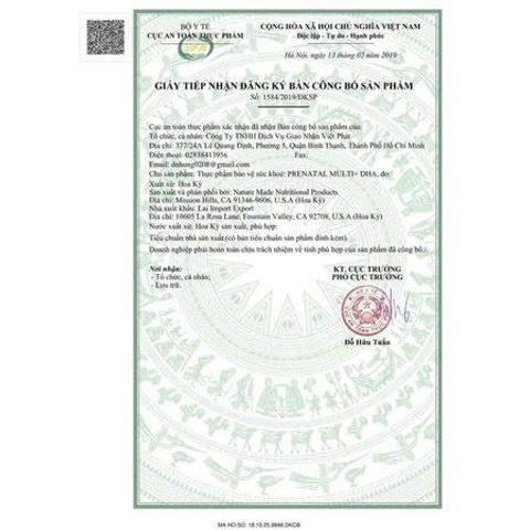 Vitamin Bổ Sung Bầu Prenatal Multi+DHA 150 Viên - Hỗ Trợ Phát Triển Thai Nhi và Sức Khỏe Mẹ Bầu