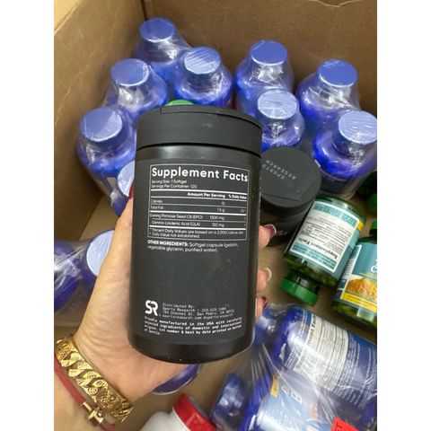 Tinh dầu hoa anh thảo Sports Research 1300mg - 120 viên giúp cân bằng nội tiết, hỗ trợ sức khỏe phụ nữ, không chứa gluten, Non-GMO