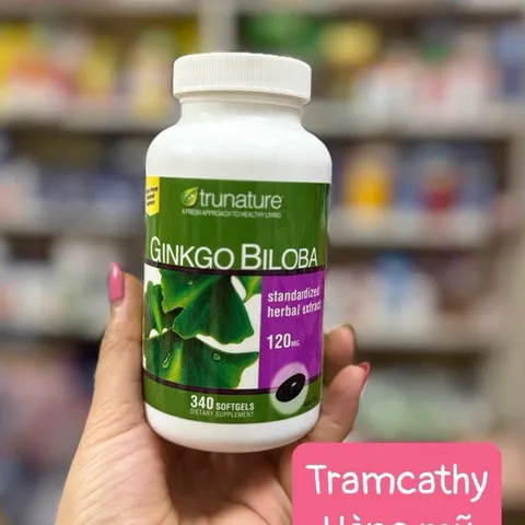 Viên uống bổ não Ginkgo Biloba 340 viên giảm căng thẳng đau đầu tăng cường trí nhớ