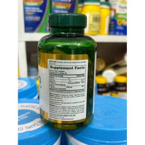 Viên Bổ Sung Canxi Nature's Bounty Hỗ Trợ Xương Khớp, Tăng Chiều Cao & Cải Thiện Sức Khỏe - 120 Viên