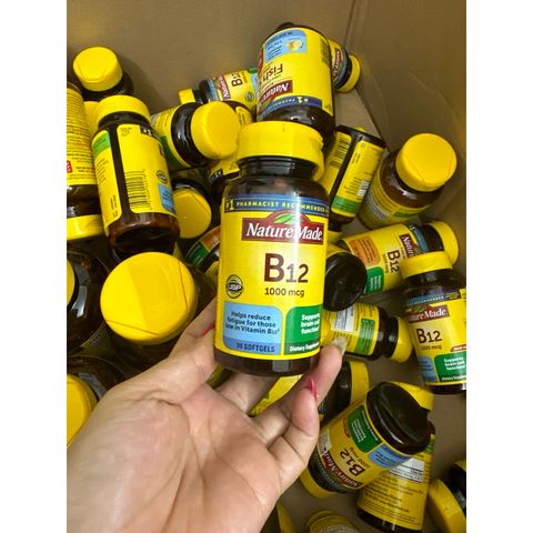 Viên Uống Nature Made Vitamin B12 1000 mcg Hỗ Trợ Hệ Thần Kinh, Tái Tạo Hồng Cầu, Tăng Cường Năng Lượng - 160 Viên