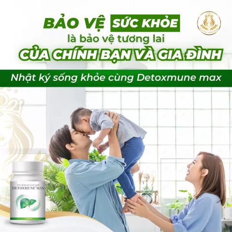 Viên Uống Giải Độc Gan Detoxmune Max - Bảo Vệ Gan, Giải Độc, Hỗ Trợ Chức Năng Gan 30 Viên/Hộp - Sản Phẩm Chăm Sóc Sức Khỏe