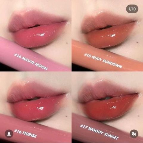 Son Tint Bóng Căng Mọng ROMAND Glasting Color Gloss 4g - Son Môi Hàn Quốc Dưỡng Ẩm, Độ Bóng Cao, Bảng Màu Đa Dạng