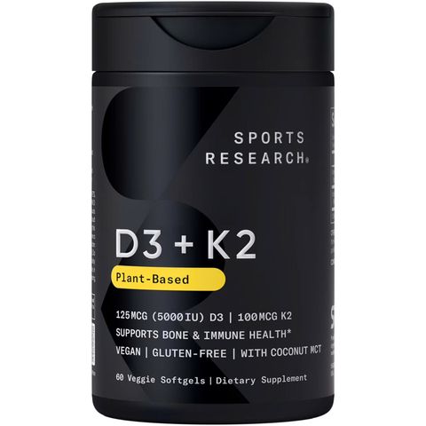 Viên Uống Bổ Sung Vitamin D3 + K2 Sport Research 125mg D3 + 100mg K2 - Hỗ Trợ Sức Khỏe Xương Khớp, Tăng Cường Miễn Dịch 160 Viên Mỹ