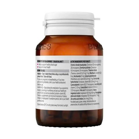 Viên Uống Hỗ Trợ Đường Huyết Sugar Balance Blackmores 90 Viên - Hỗ Trợ Kiểm Soát Tiểu Đường, Duy Trì Mức Đường Huyết Ổn Định