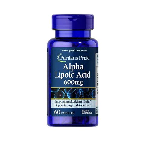Viên bổ sung Alpha Lipoic Acid 600 mg Puritan's Pride - Hỗ trợ làm đẹp và sức khỏe, 60 viên tiện lợi từ Mỹ