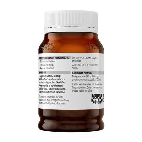 Tinh Dầu Hoa Anh Thảo Blackmores Evening Primrose Oil 190 Viên - Hỗ Trợ Sức Khỏe Da, Cân Bằng Hormone, Tăng Cường Tóc Mượt