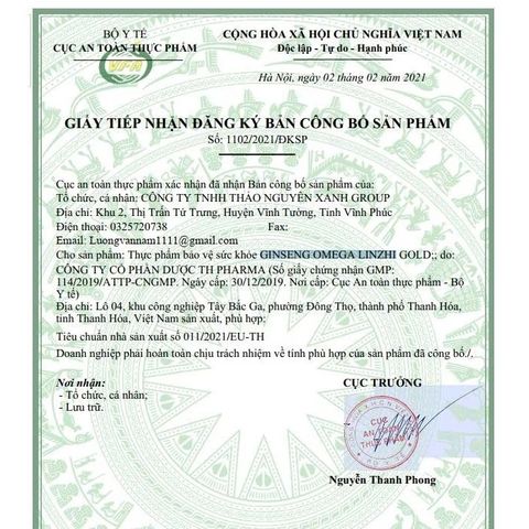 Viên uống Ginseng Omega Linzhi Gold - Bổ sung Amino Acid, Vitamin và Kẽm, Tăng Cường Sức Khỏe, Hỗ Trợ Hồi Phục Cơ Thể - Hộp 2 Lọ 30 Viên
