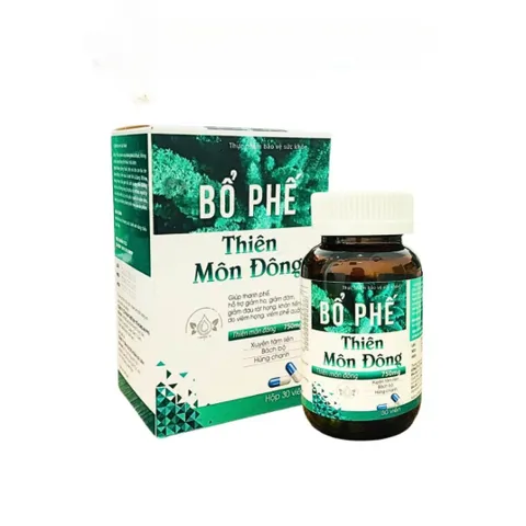 Viên Uống Bổ Phế Thiên Môn Đông - Hỗ Trợ Giảm Ho, Đờm, Đau Họng - Thực Phẩm Chức Năng Hộp 30 Viên Nang Cứng