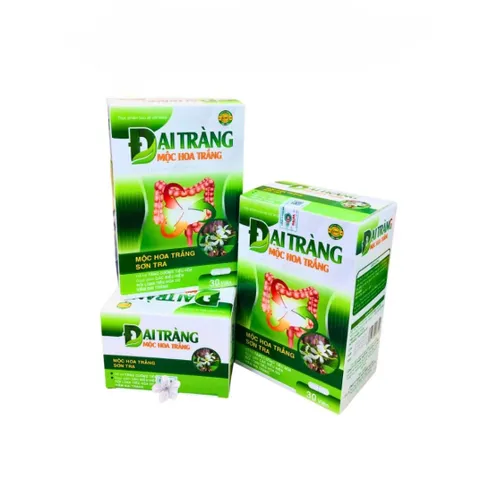 Viên uống hỗ trợ tiêu hóa Đại Tràng Mộc Hoa Trắng - Giảm đau bụng, cải thiện sức khỏe đường ruột - Hộp 30 viên