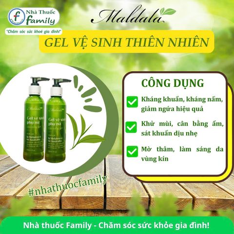 Gel Vệ Sinh Phụ Nữ Maldala 200ML - Cân Bằng pH, Ngừa Viêm Nhiễm, Chiết Xuất Tự Nhiên, An Toàn Sử Dụng Hàng Ngày