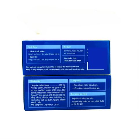 Viên Uống Arginine Phúc Vinh 200mg - Hỗ Trợ Chức Năng Gan, Thanh Lọc Cơ Thể - Hộp 60 Viên, Giải Độc Gan Hiệu Quả