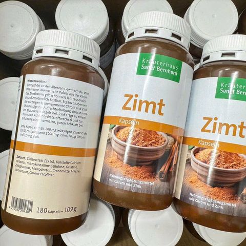Hỗ trợ tiểu đường Sanct Bernhard Zimt Kapseln Đức 180 viên