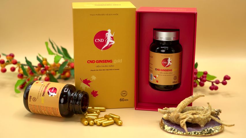 Viên Nhân Sâm CND Ginseng Gold - 60 Viên Tăng Sinh Lực, Giảm Mệt Mỏi, Hỗ Trợ Giảm Stress tự nhiên từ Nhân Sâm Canada