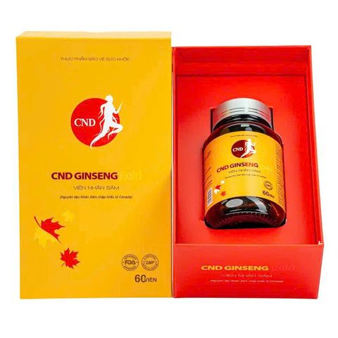 Viên Nhân Sâm CND Ginseng Gold - 60 Viên Tăng Sinh Lực, Giảm Mệt Mỏi, Hỗ Trợ Giảm Stress tự nhiên từ Nhân Sâm Canada