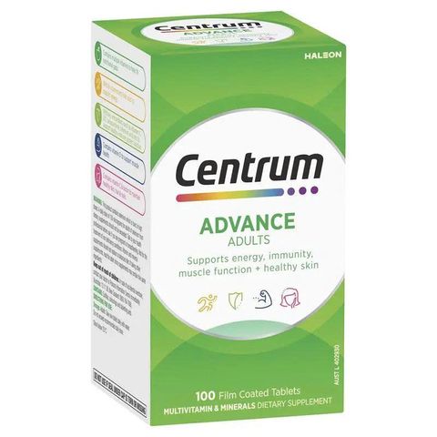 Viên uống Vitamin tổng hợp Centrum Advance 100 viên - Tăng cường sức đề kháng, năng lượng và sức khỏe toàn diện