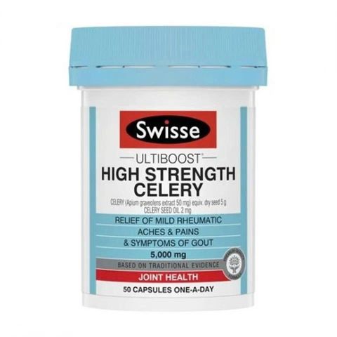 Viên uống Swisse Celery 5000mg 50 viên - Hỗ trợ điều hòa đường huyết, sức khỏe toàn diện từ chiết xuất cần tây Úc
