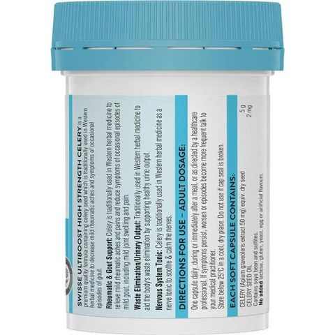 Viên uống Swisse Celery 5000mg 50 viên - Hỗ trợ điều hòa đường huyết, sức khỏe toàn diện từ chiết xuất cần tây Úc