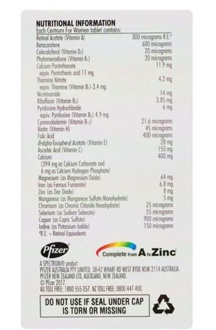 Viên Uống Vitamin Tổng Hợp Centrum For Women 90 Viên - Bổ Sung Dinh Dưỡng Cho Phụ Nữ, Tăng Cường Sức Khỏe Và Năng Lượng