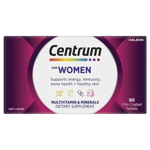 Viên Uống Vitamin Tổng Hợp Centrum For Women 90 Viên - Bổ Sung Dinh Dưỡng Cho Phụ Nữ, Tăng Cường Sức Khỏe Và Năng Lượng