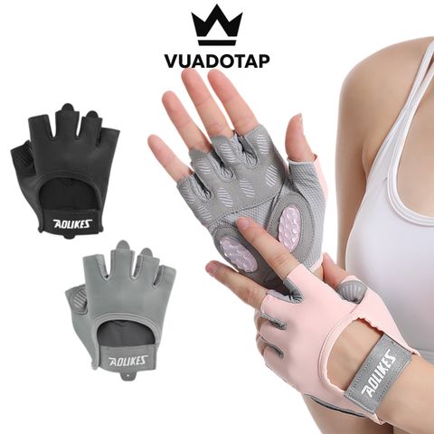 Găng Tay Tập Gym Nữ Chống Trượt Cao Cấp Aolikes - Găng Tay Tập Yoga, Thể Hình, Đạp Xe, Phù Hợp Mọi Kích Thước