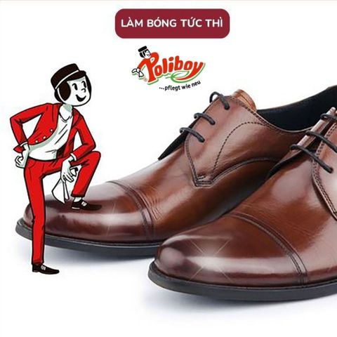 Khăn Ướt Dưỡng Bóng Giày Da POLIBOY Đức - Sáng Bóng Nhanh, Chống Ố Mốc, Bảo Vệ Da Tự Nhiên, Tiện Lợi Dùng Mọi Lúc