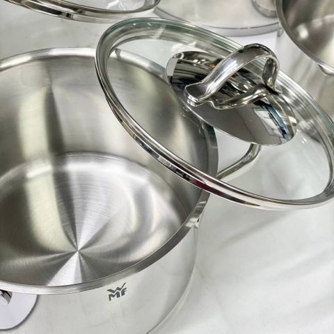 Bộ Nồi Inox WMF Aparto 4 Món - Chất Liệu Cromargan Cao Cấp, Dùng Bếp Từ, Bền Đẹp, Chính Hãng Đức