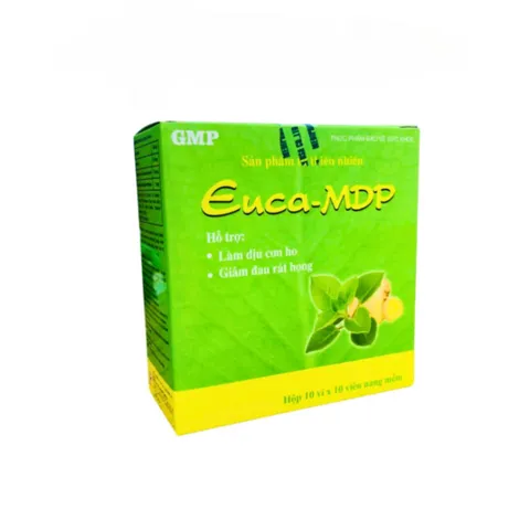Viên uống EUCA MDP Giảm Ho, Đau Rát Họng - Hỗ trợ Sức Khỏe Đường Hô Hấp - Hộp 10 Vỉ x 10 Viên Nang Mềm