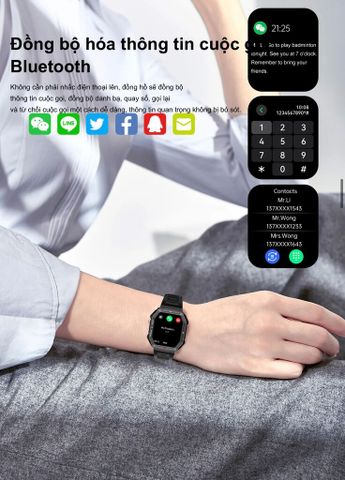 Đồng Hồ Thông Minh DTNO.1 DT108 - Chống Nước, Nghe Gọi, Theo Dõi Sức Khỏe, Màn Hình HD, Pin 280mAh, Dễ Dàng Sử Dụng Chỉ Với 800K VNĐ
