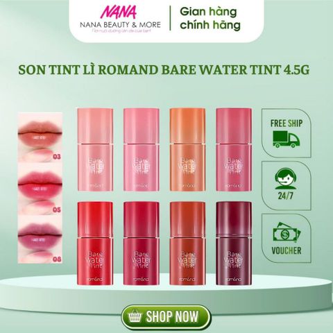 Son Tint Romand Lâu Trôi Căng Mọng 4.5g - Son Nước Màu Tươi Tắn Hàn Quốc, Độ Bám Màu Tốt, Dễ Dàng Tán Mượt Màu