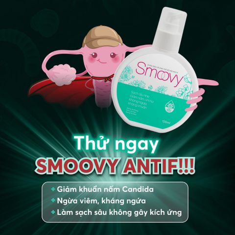 Dung dịch vệ sinh phụ nữ Smoovy 120ML - Làm sạch, ngăn ngừa vi khuẩn và mùi hôi, phù hợp cho da nhạy cảm và sau sinh.