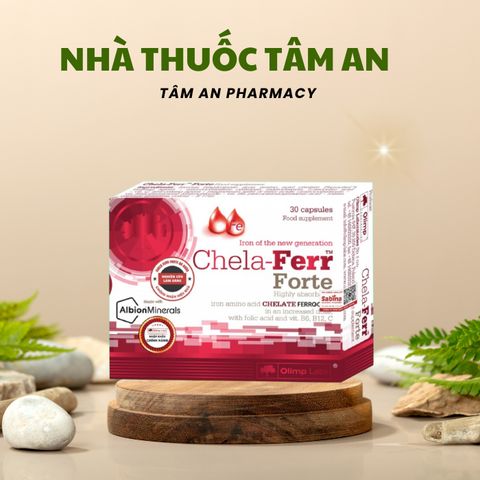 Viên Uống Chela Ferr Forte - Hỗ Trợ Bổ Sung Sắt An Toàn Cho Phụ Nữ Mang Thai, Ngăn Ngừa Thiếu Máu - Hộp 30 Viên
