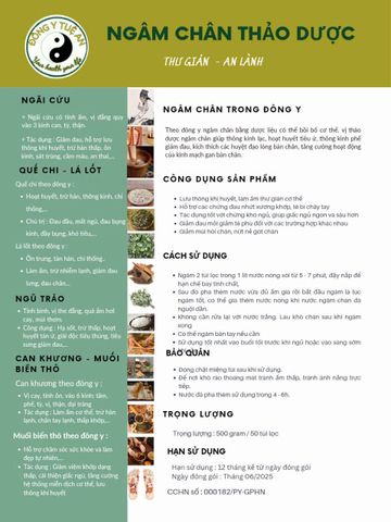 Bột Ngâm Chân ĐÔNG Y TUỆ AN - Giảm Đau, Ôn Ấm Cơ Thể, An Thần, Hỗ Trợ Giấc Ngủ - Túi 500 Gram Thảo Dược Tự Nhiên