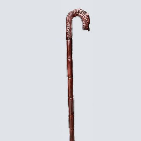 Gậy batoong gỗ đầu trạm rồng cho người già